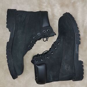 **HOST PICK** TIMBERLAND KIDS' 6” BLACK PREMIUM WATERPROOF CASUAL BOOTS, SIZE 5